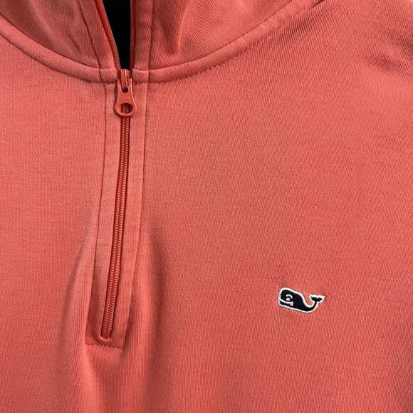 Vineyard Vines Jacket Mens M Red Sankaty Performance Quarter Zip Sweatshirt - Picture 3 of 7